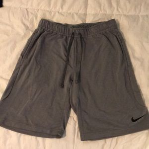 Gray Nike Cotton Blend Shorts